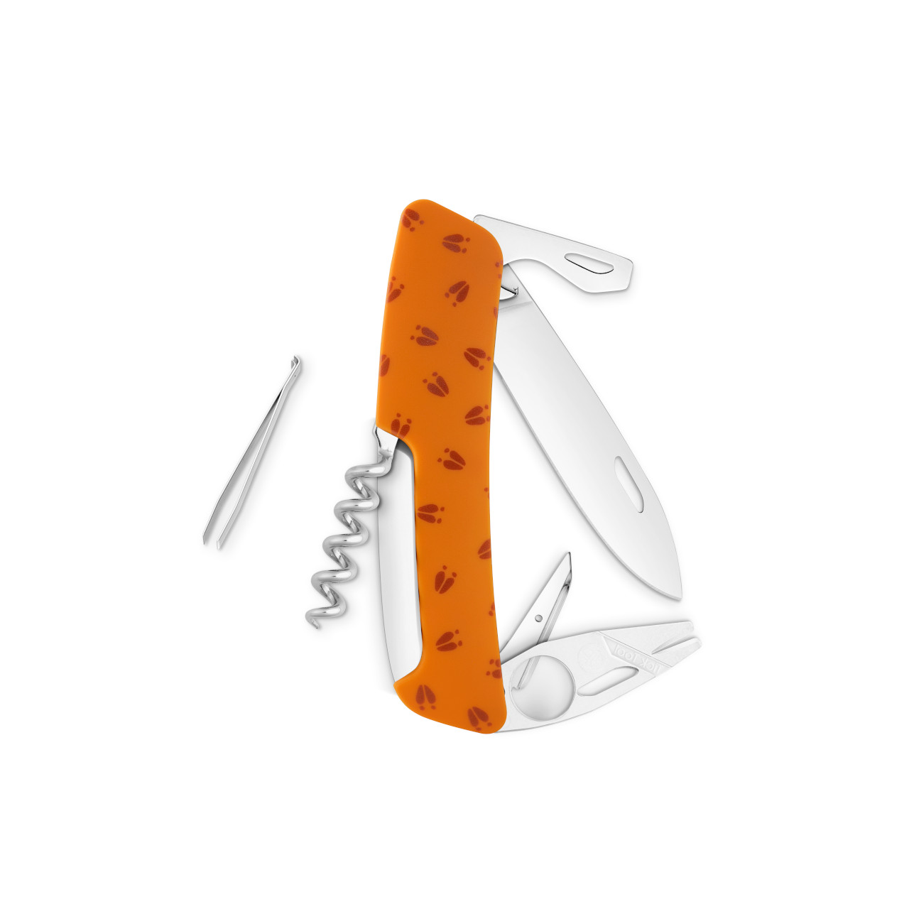 Navaja SWIZA KNB.0070.W003 WILD LIFE TT03 BULL ELK 11 Funciones, Naranja.