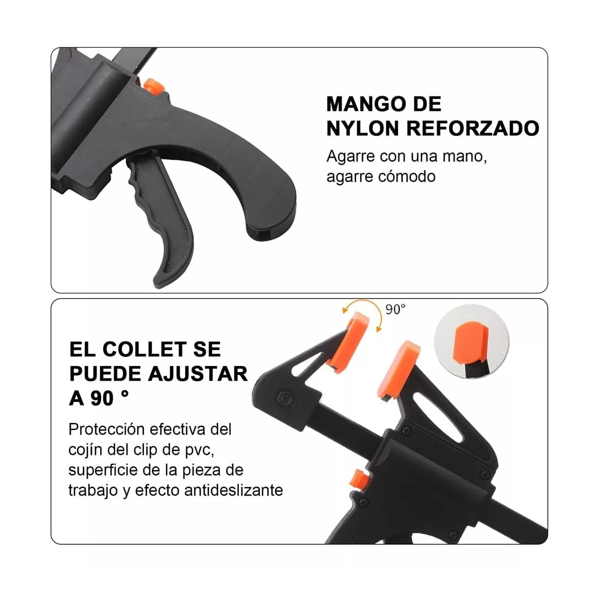 Kit 6in Pinzas De Presion Para Carpintería 6 Piezas
