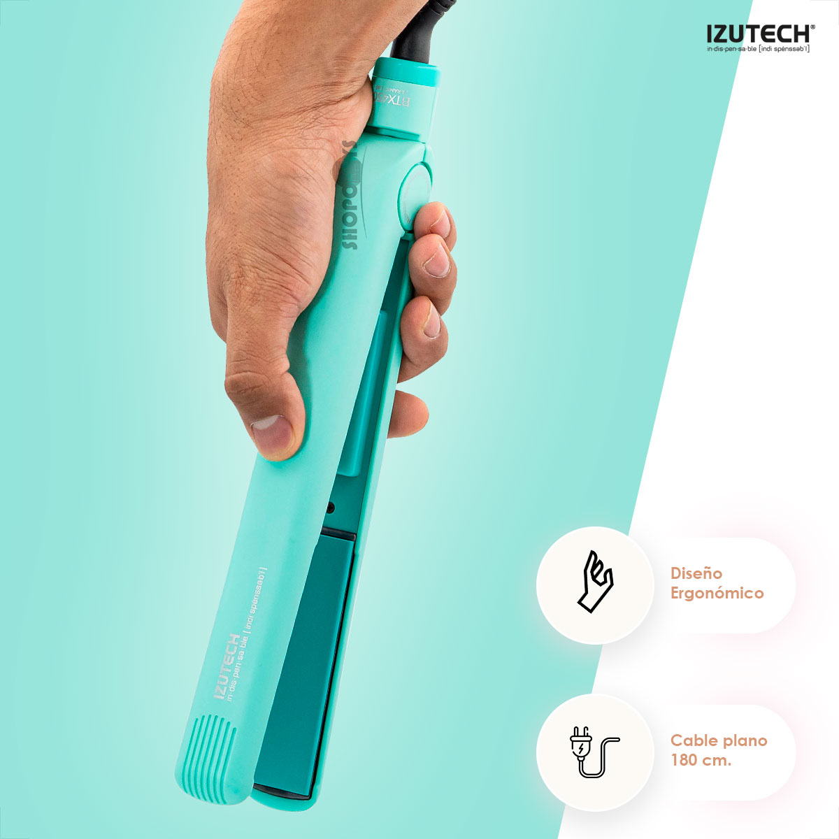 Plancha Para Cabello Izutech Placas Premium Temperatura 450° 