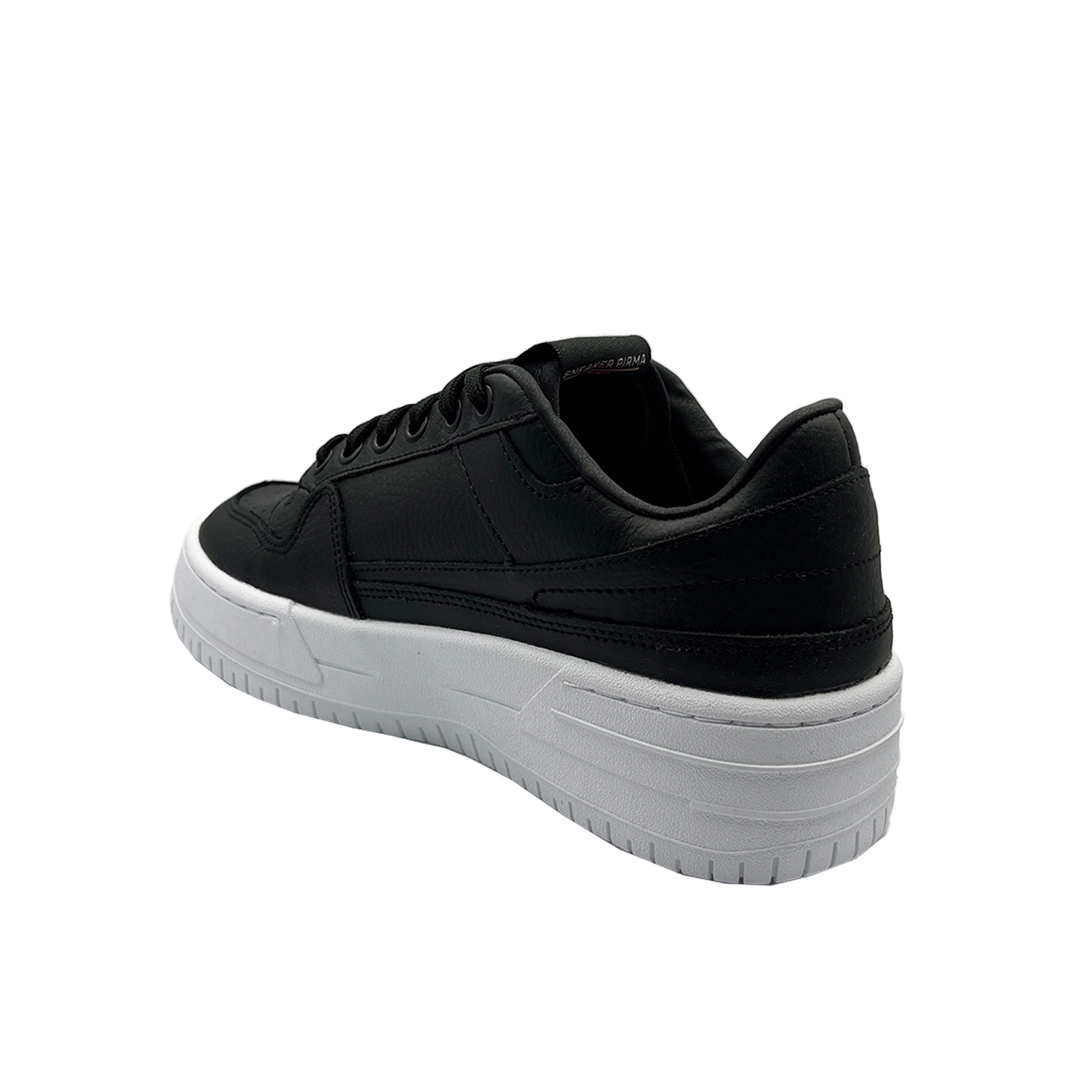 Tenis Pirma 5524 Casual Urbano Color Negro Con Plataforma Para dama .