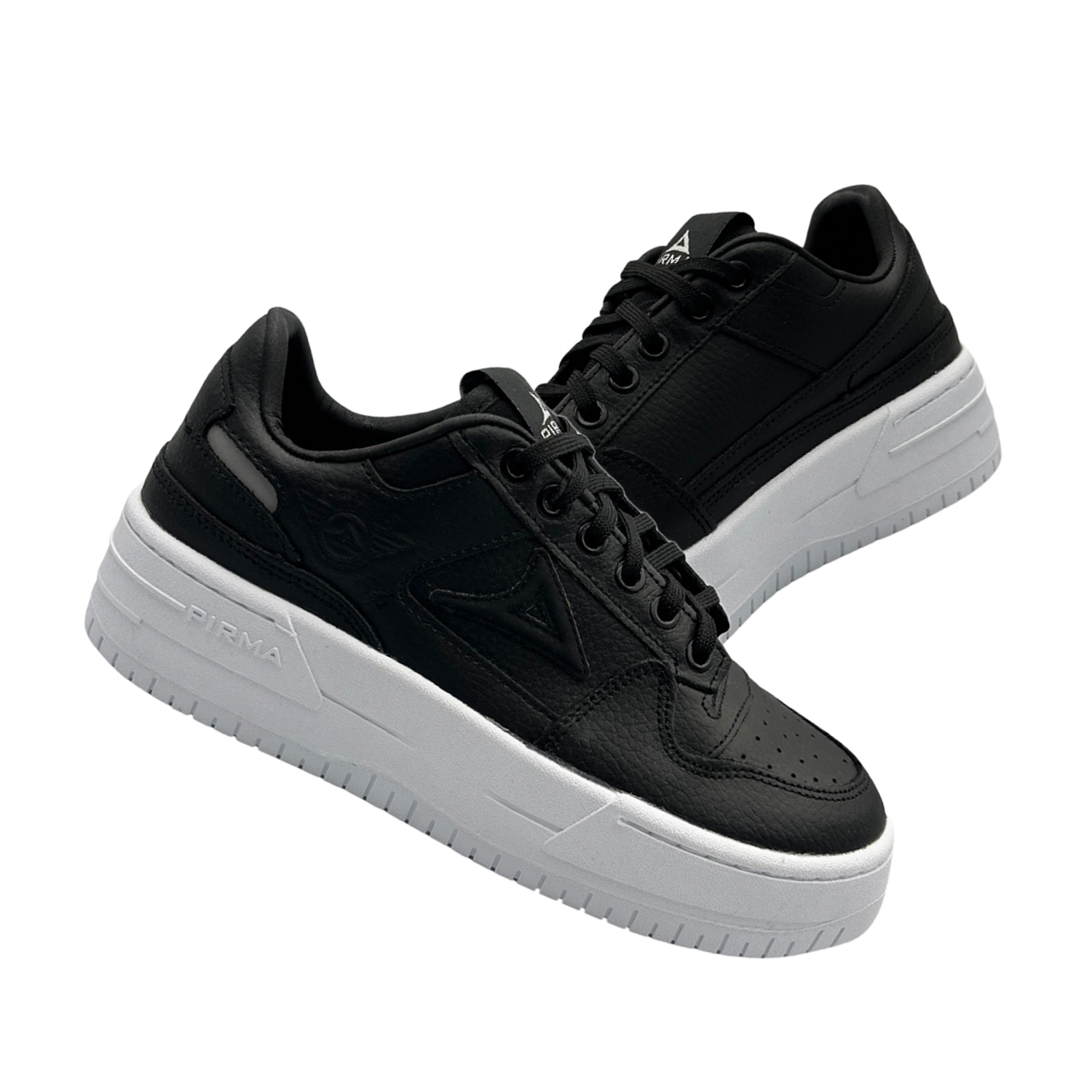 Tenis Pirma 5524 Casual Urbano Color Negro Con Plataforma Para dama .