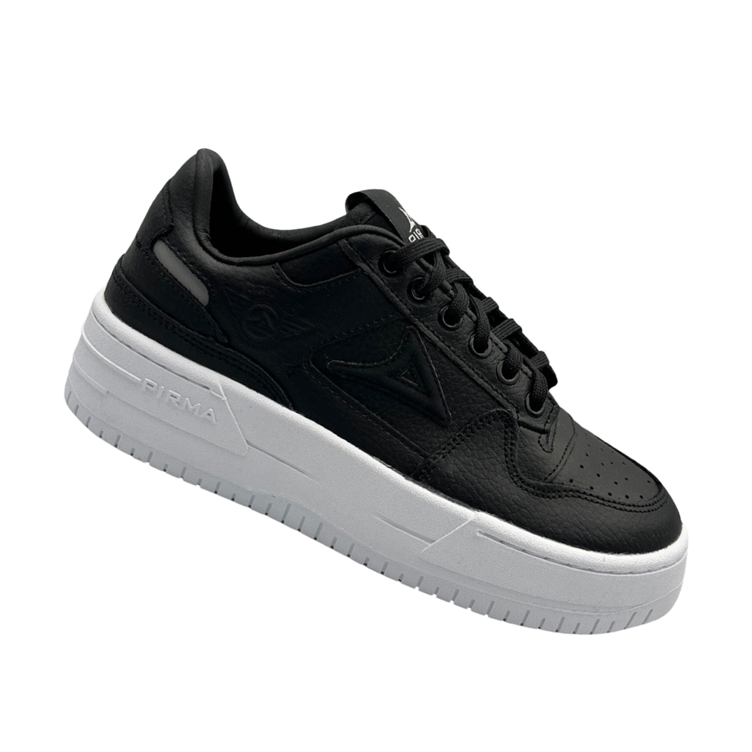 Tenis Pirma 5524 Casual Urbano Color Negro Con Plataforma Para dama .