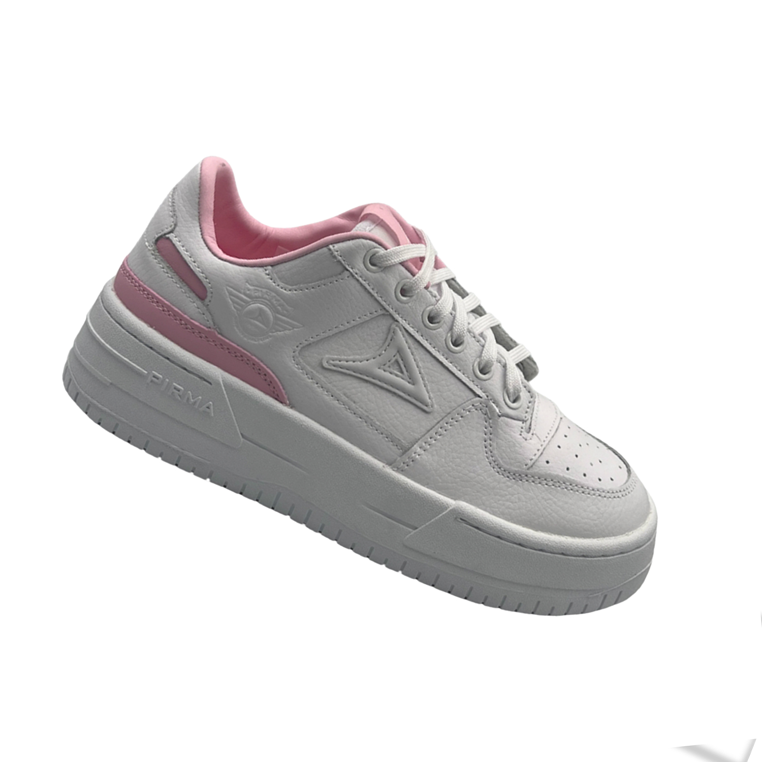 Tenis Pirma 5524 Casual Urbano Color Blanco Con Plataforma Para dama.