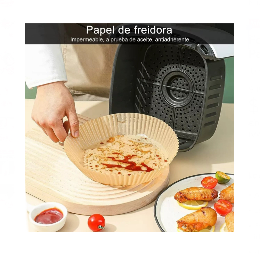 Forro De Papel Para Freidora De Aire, 100 Piezas De Papel Pergaino