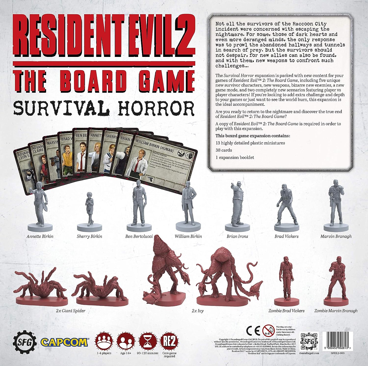 Resident Evil 2 Survival Horror Expansion Inglés Steamforged Games Juego 1 a 4 Jugadores.