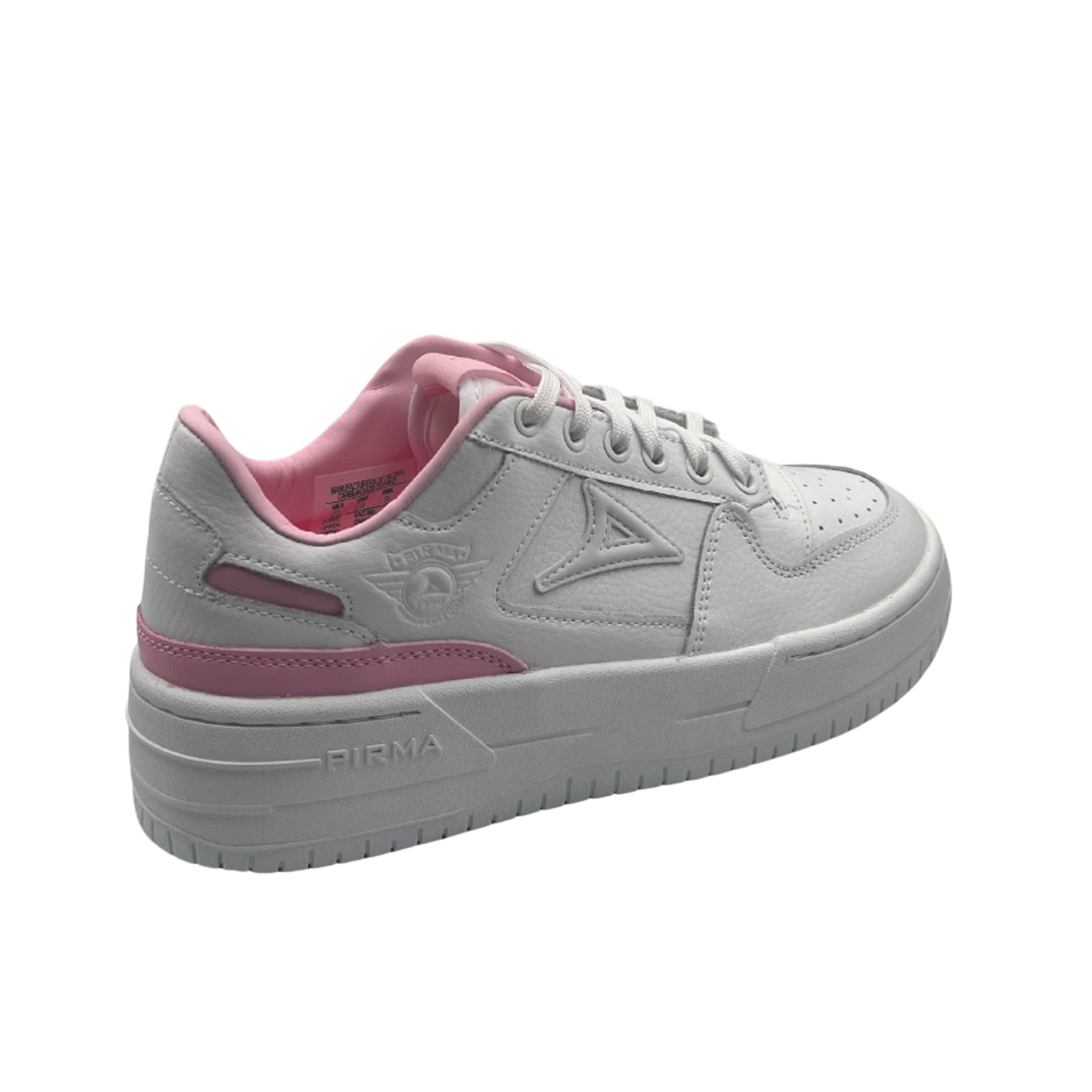 Tenis Pirma 5524 Casual Urbano Color Blanco Con Plataforma Para dama.