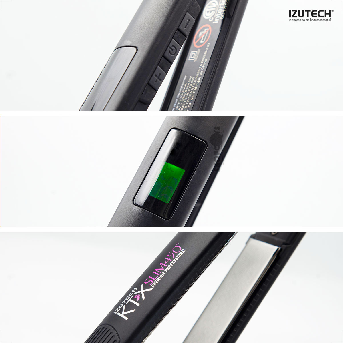 Plancha Izutech Ktx Slim450 De Titanio Profesional 450°f