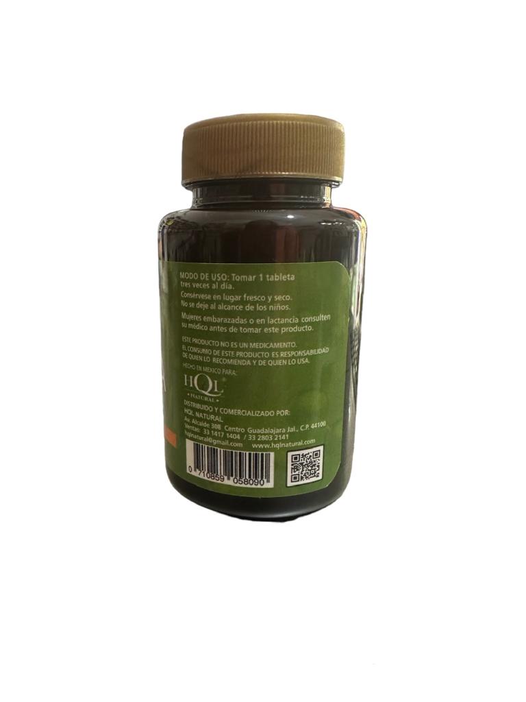 MORINGA, JENGIBRE, CÚRCUMA & TE VERDE HQL 100 TABS 500MG.