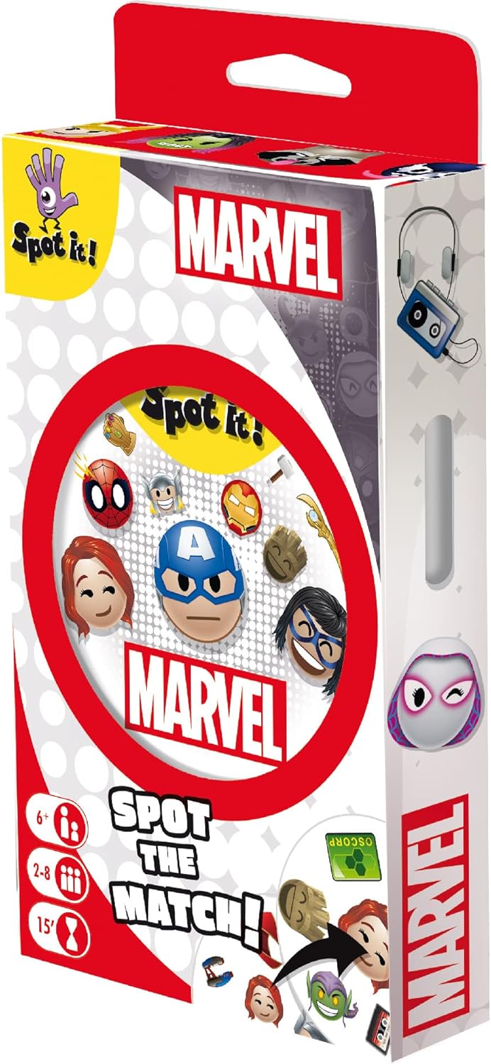 Spot It Marvel Inglés Zygomatic Juego 2 a 8 Jugadores