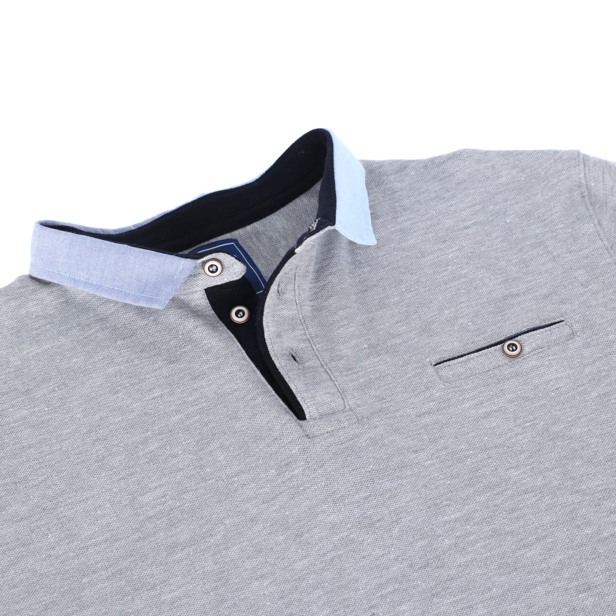 Playera Tipo Polo Color Gris Para Hombre Slim Fit CHB Chili Beans Clothing Co..