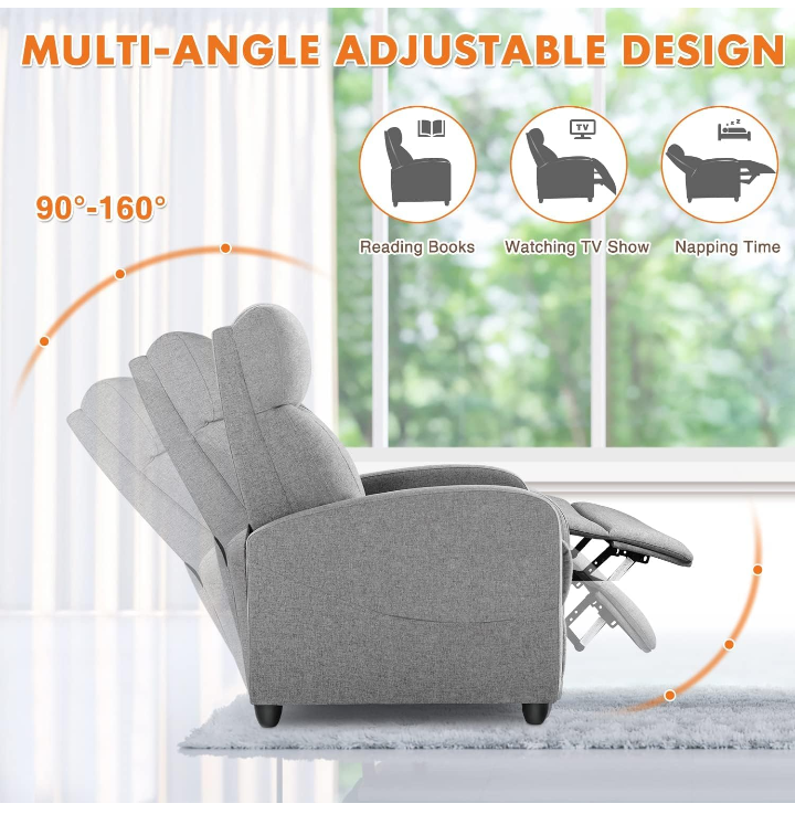 Sillón sofa reclinable ergonómico con funcion de masajes 
