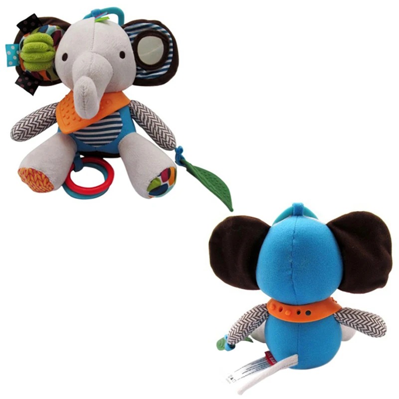 Sonajeros Animal Peluche Elefante Suave Bebé Agitador Sensoriales Regalo