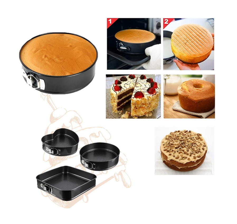 Moldes Pasteles Repostería Desmontables Para Tartas 3 Piezas.