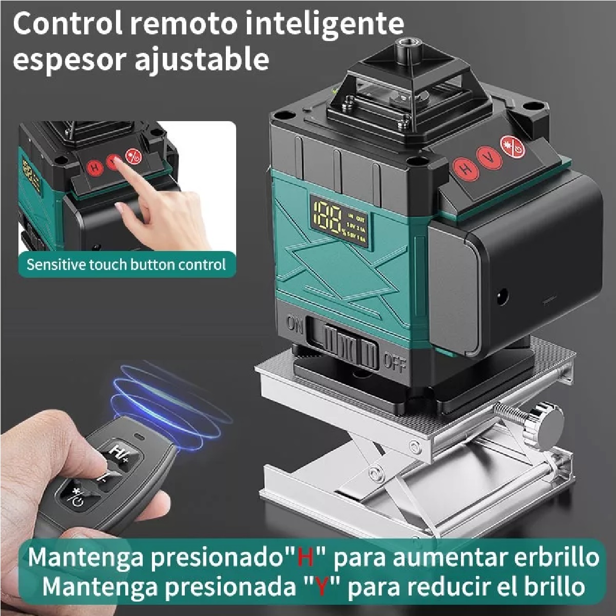 Kit Nivel Láser 3° 4d Autonivelante Con 2 Baterías 16 Lineas.