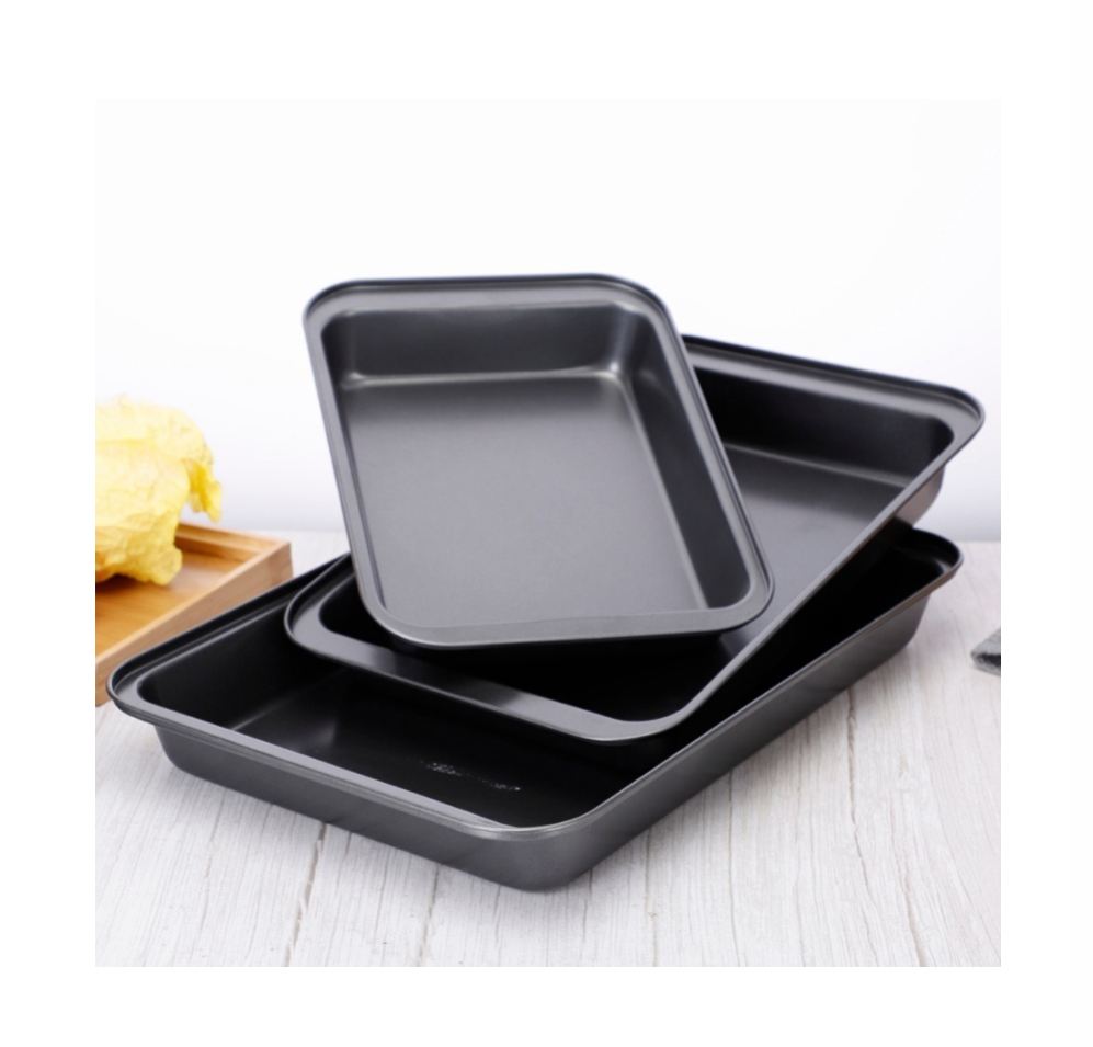 Set 3 Charolas Moldes Para Hornear Pan Pasteles Galletas.