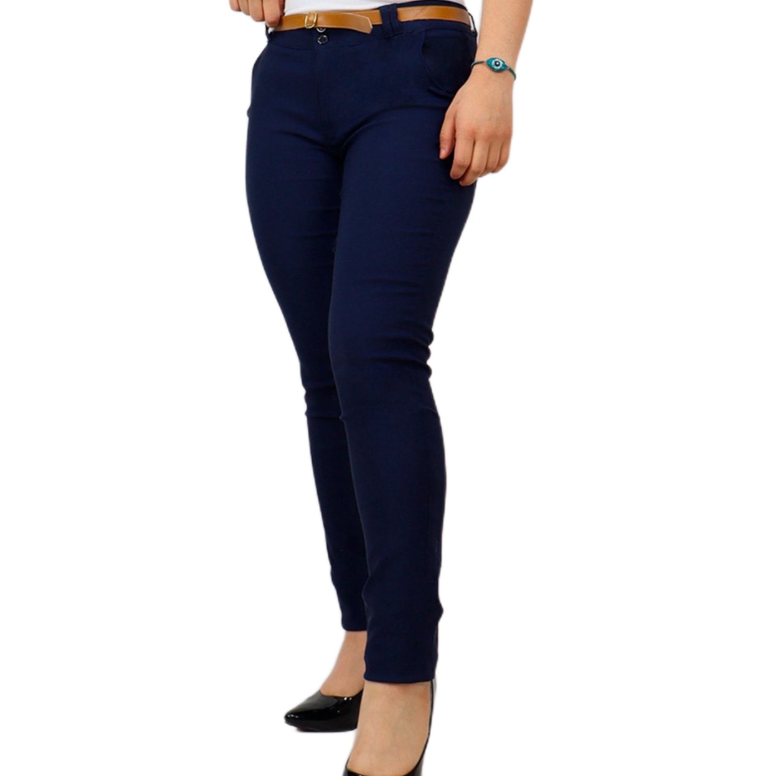 Pantalon Dama Vestir Moda Stretch Tiro Alto Oficina Formal.