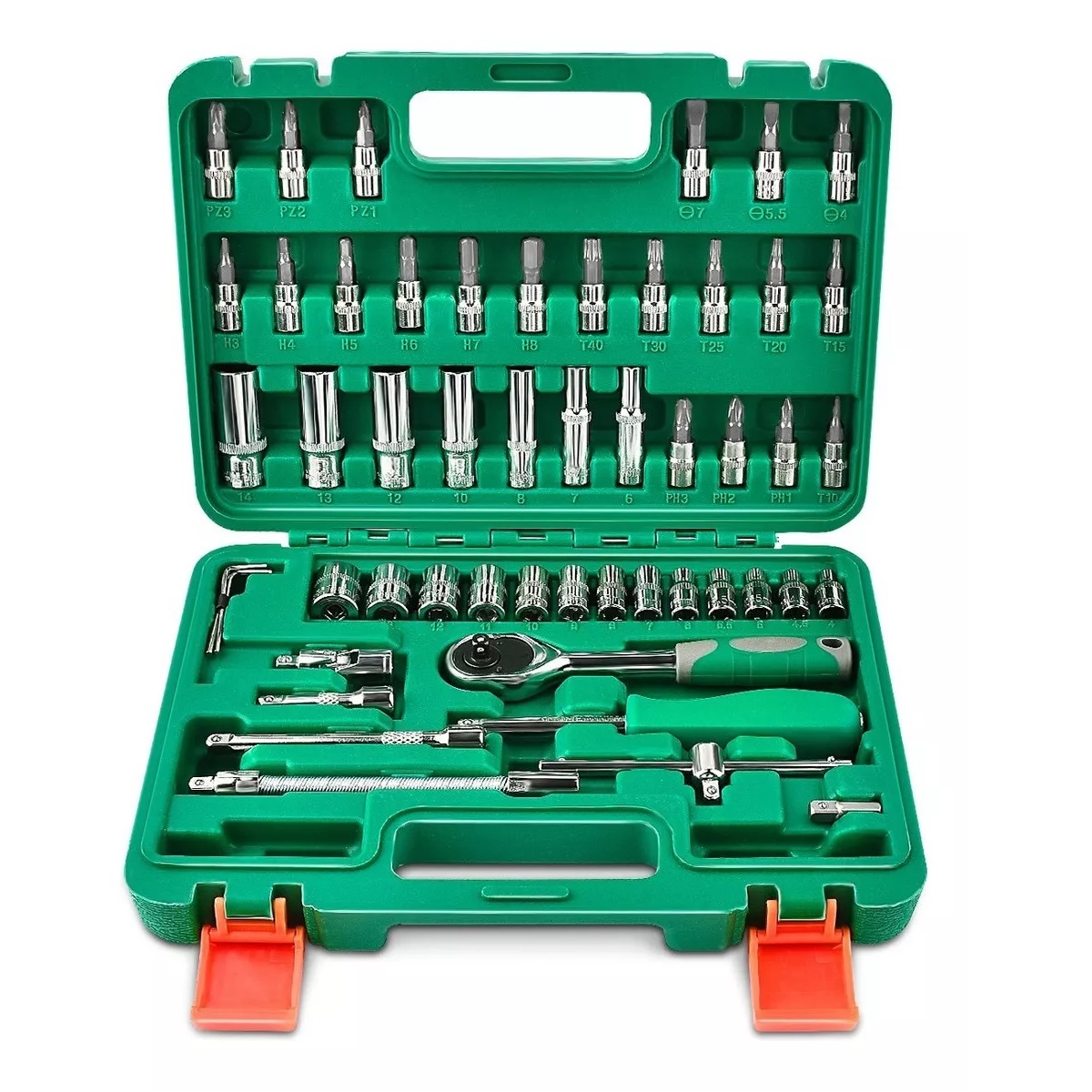 Kit Herramientas Mecanicas Llaves De Matraca 53 pcs