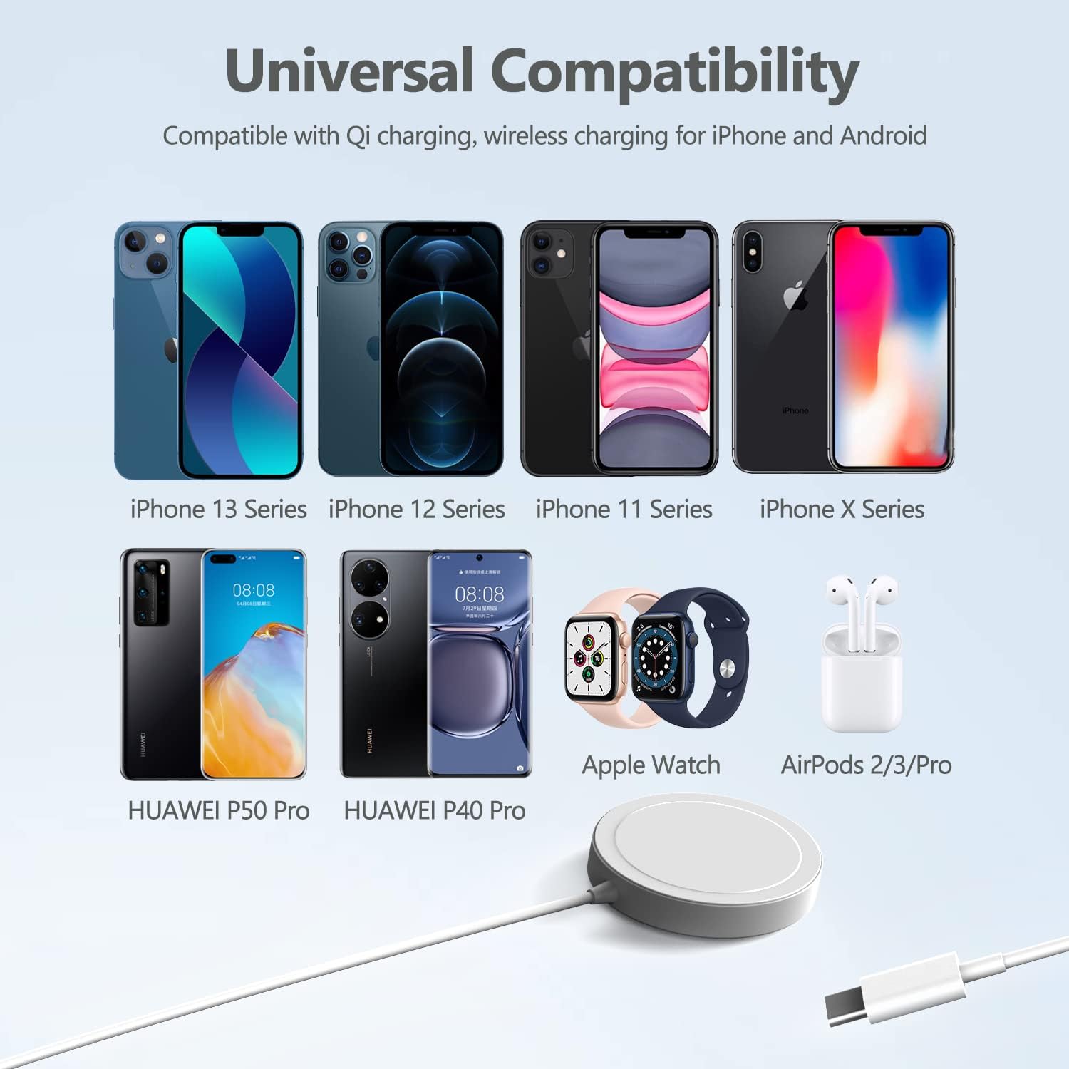 Cargador Inalambrico Magsafe Carga Rapida Cargador Magenetico .