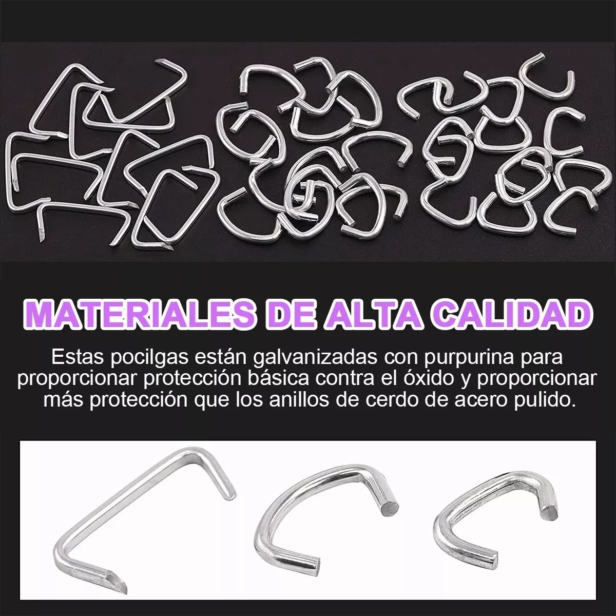 Alicate Y Anillos De Cerdo Galvanizado 360 pzs