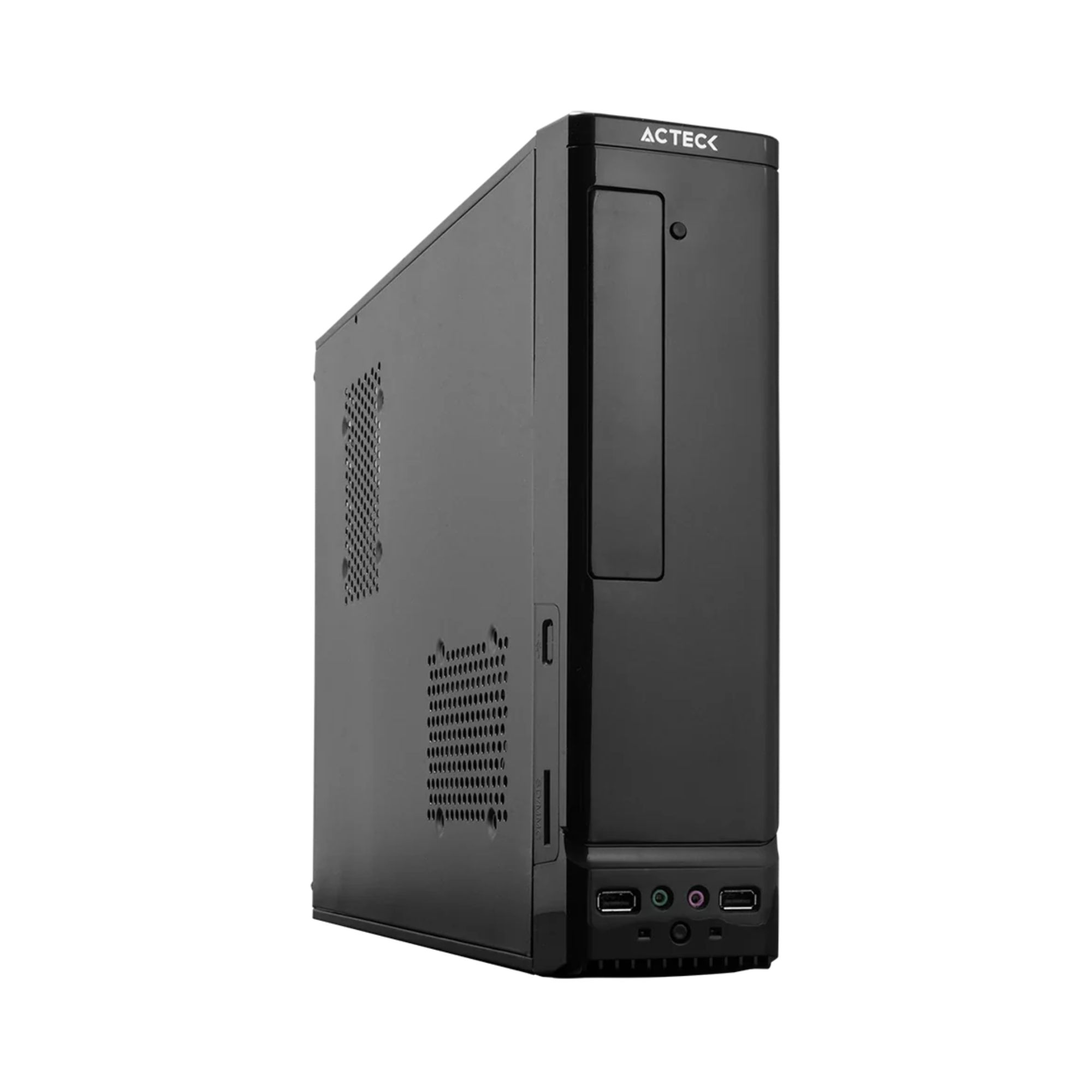 Gabinete Acteck Atom GS240, micro-ATX, Fuente SFX de 500 W, Negro.