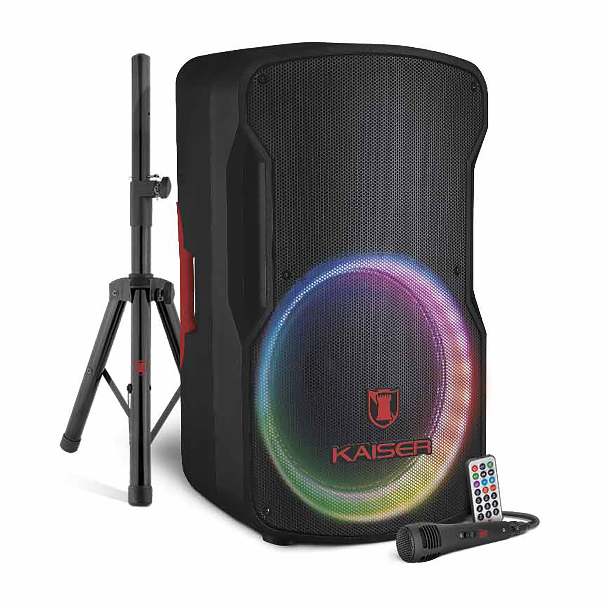Bafle 15 Pulgadas Kaiser Con Micrófono Y Tripié.