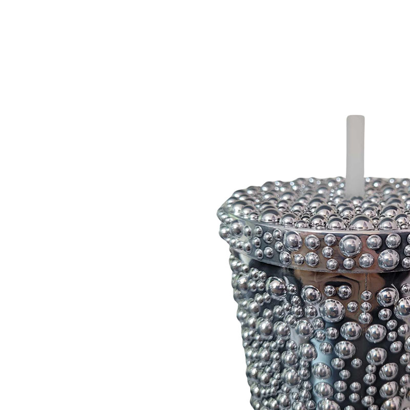 Dúo vasos de perlas .