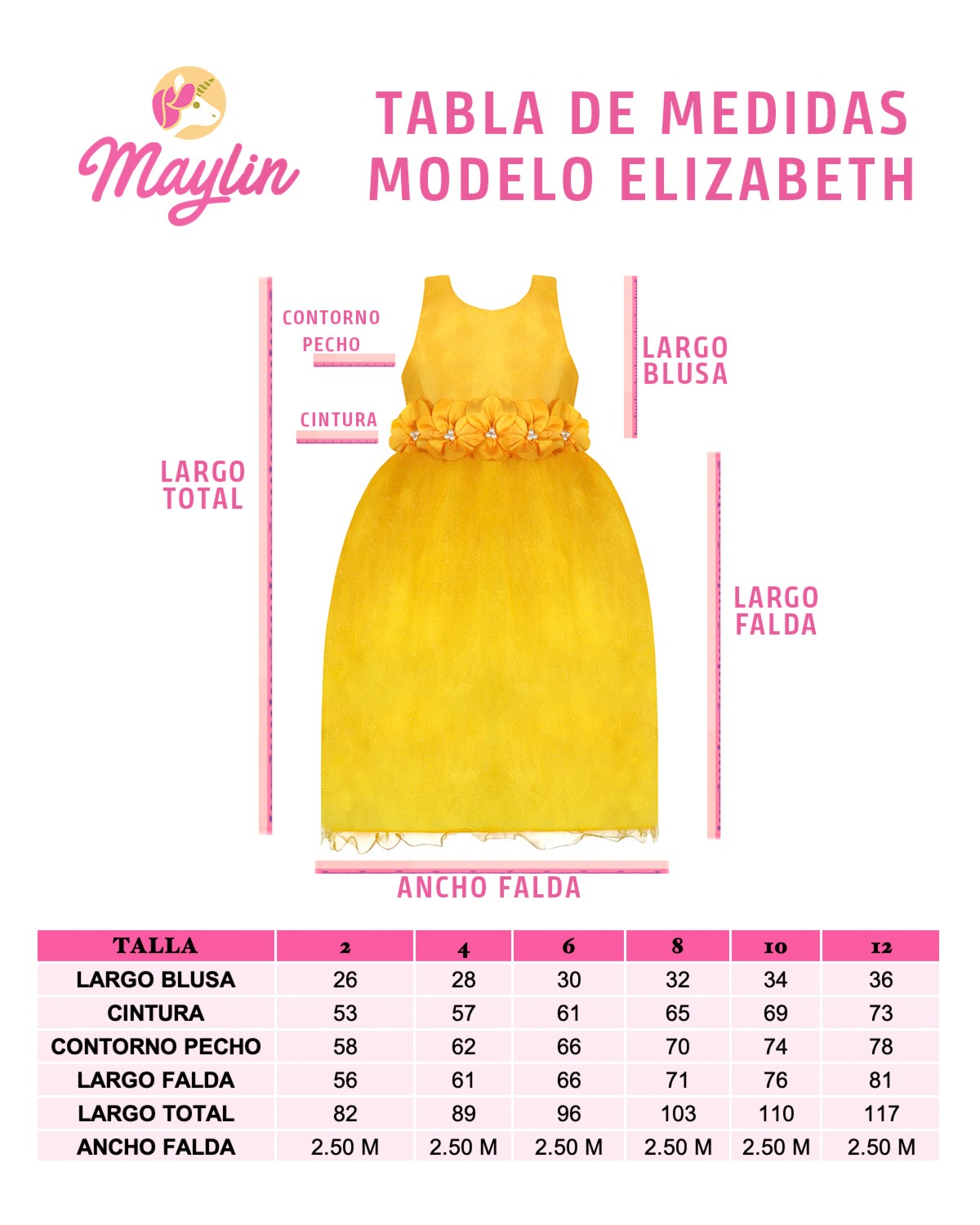Vestido Niña Fiesta Elegante Maylin Elizabeth