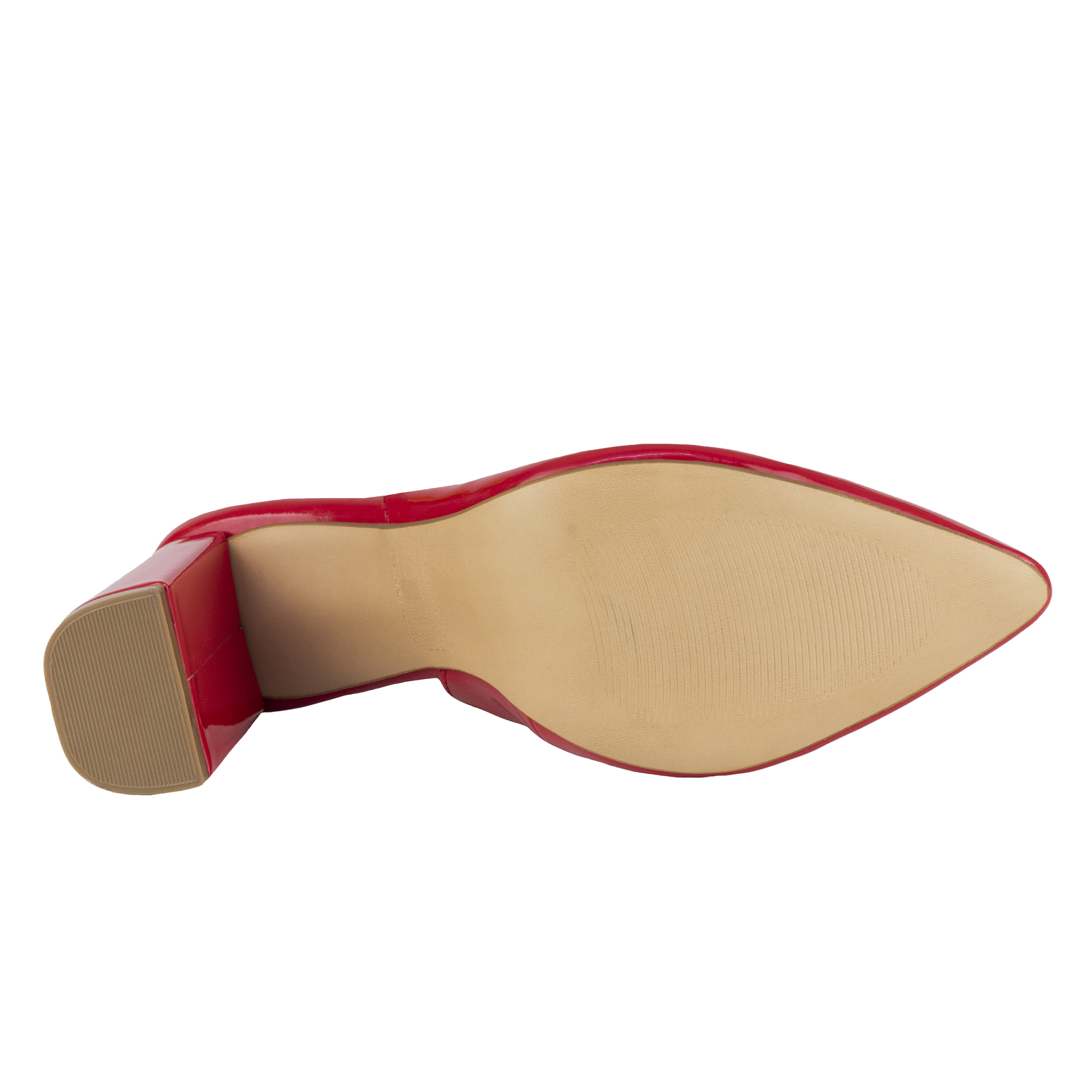 Zapatilla Destalonada Mujer Lady Paulina 26804 Charol Rojo