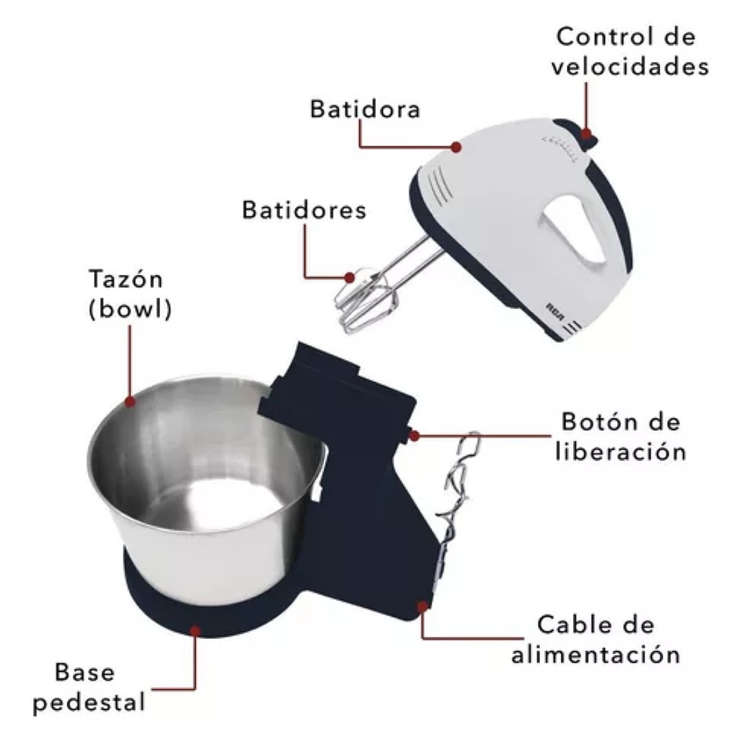 Rca Batidora De Pedestal 2 En 1 Rc-67ss Color Gris