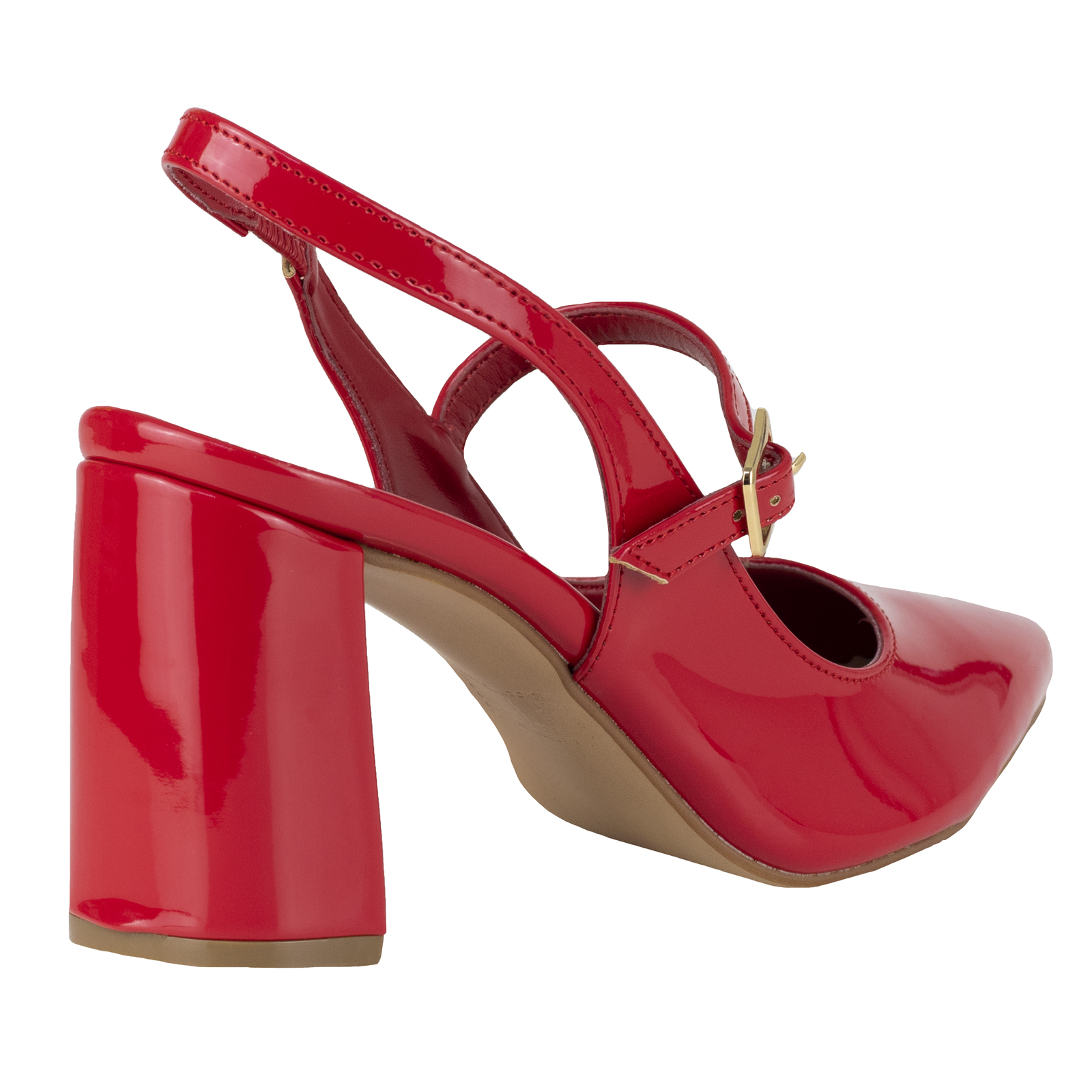 Zapatilla Destalonada Mujer Lady Paulina 26804 Charol Rojo