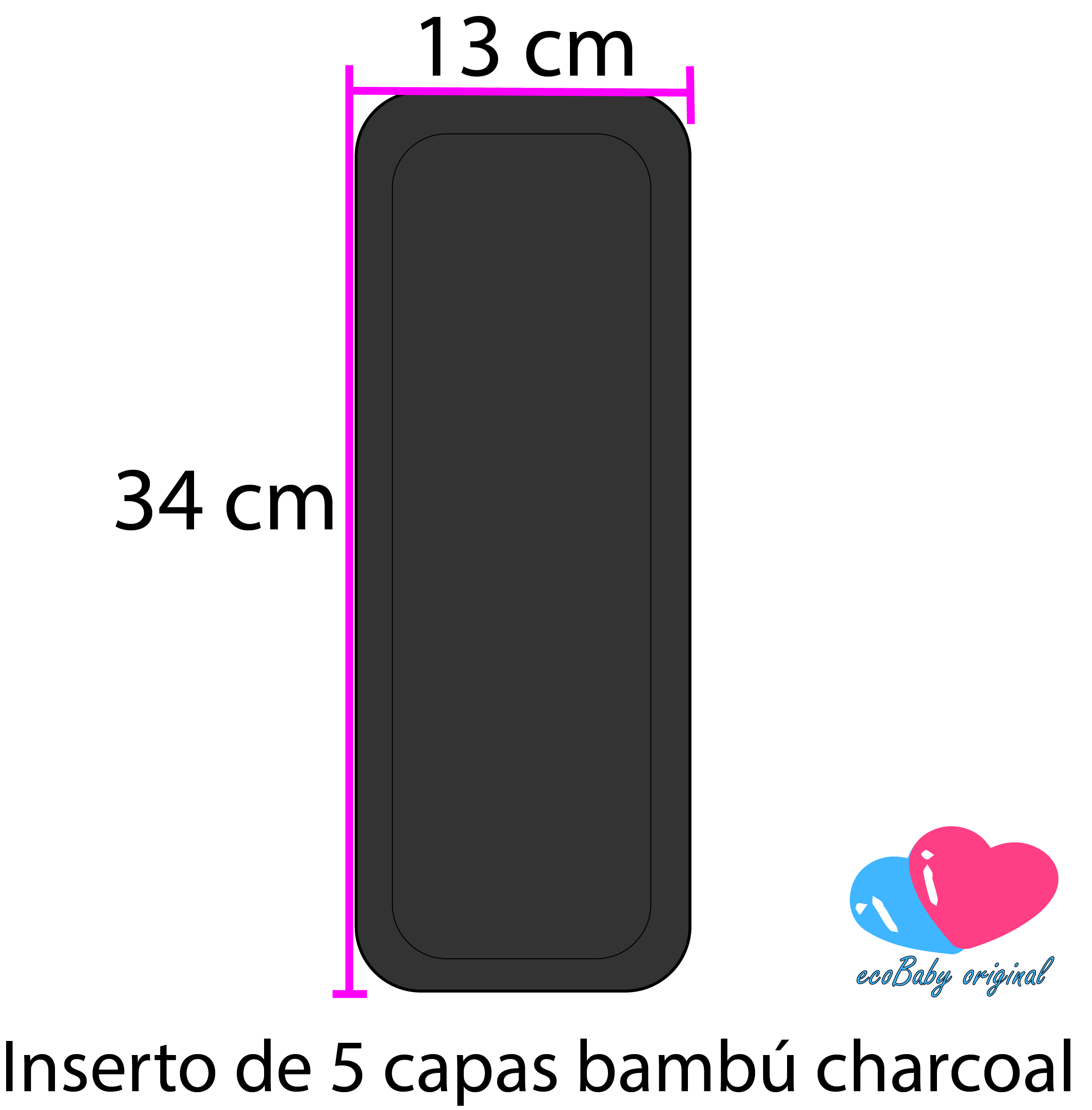 Pañales ecológicos de tela para bebés con insertos nocturnos ecobaby original