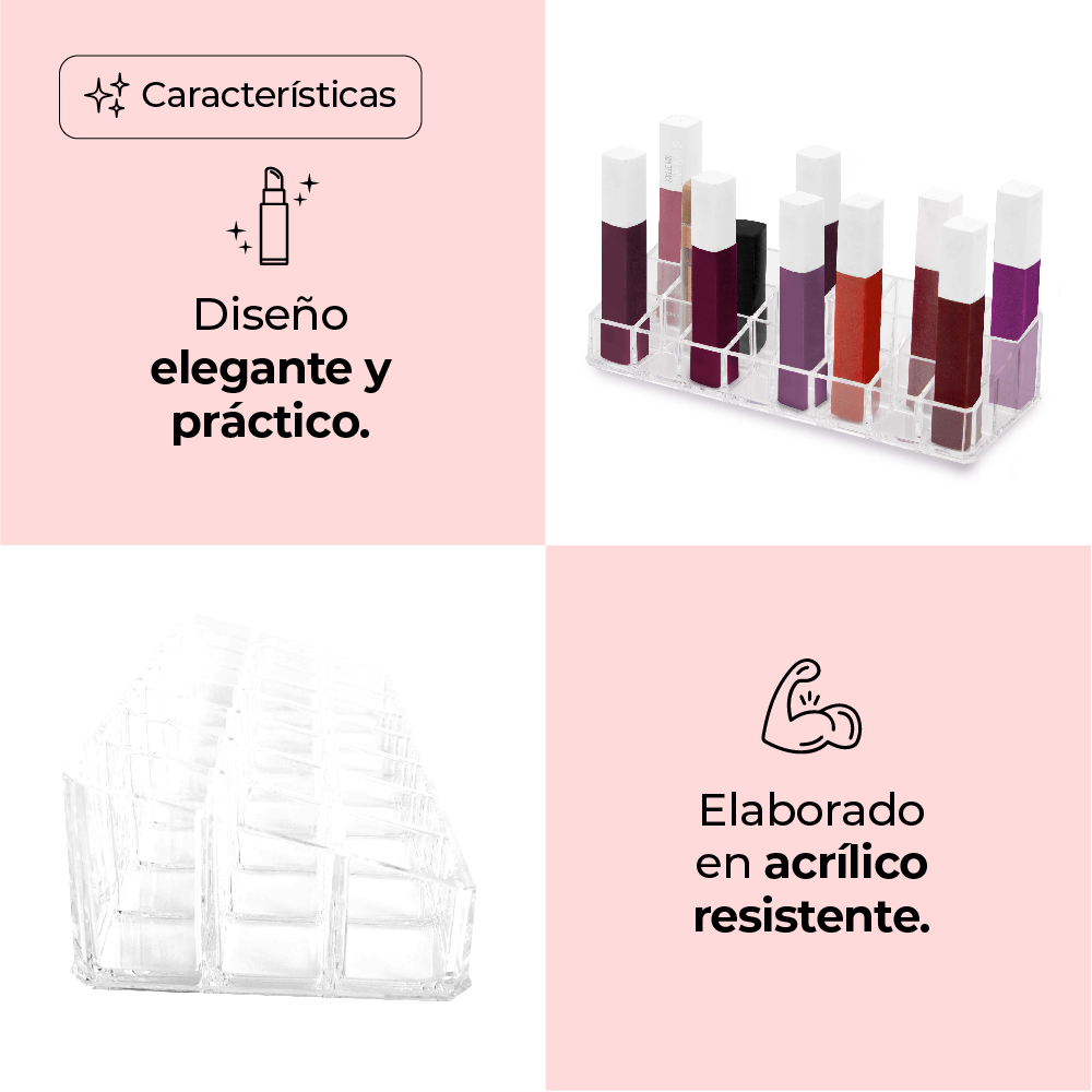 Organizador Cosméticos Acrilico Maquillaje 24 Espacios