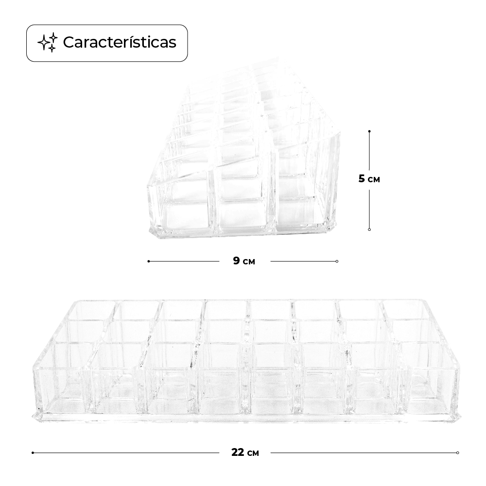 Organizador Cosméticos Acrilico Maquillaje 24 Espacios