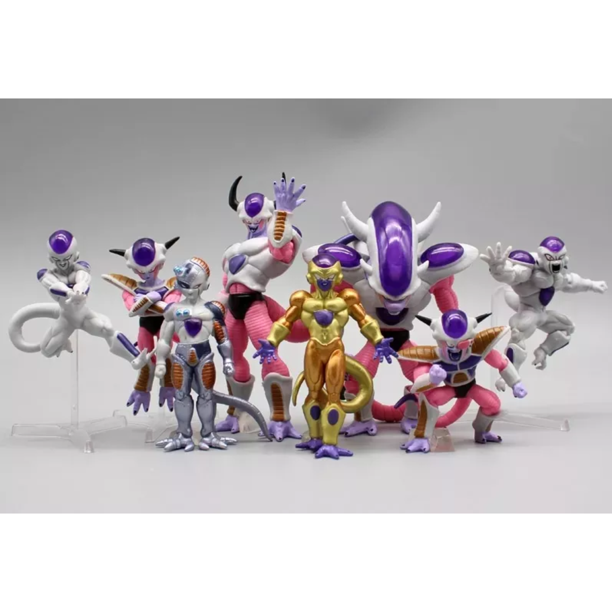 Figuras Dragon Ball Z Freezer Transformaciones Set 8 Pzas Coleccionables Juguetes de Freezer en todas sus formas