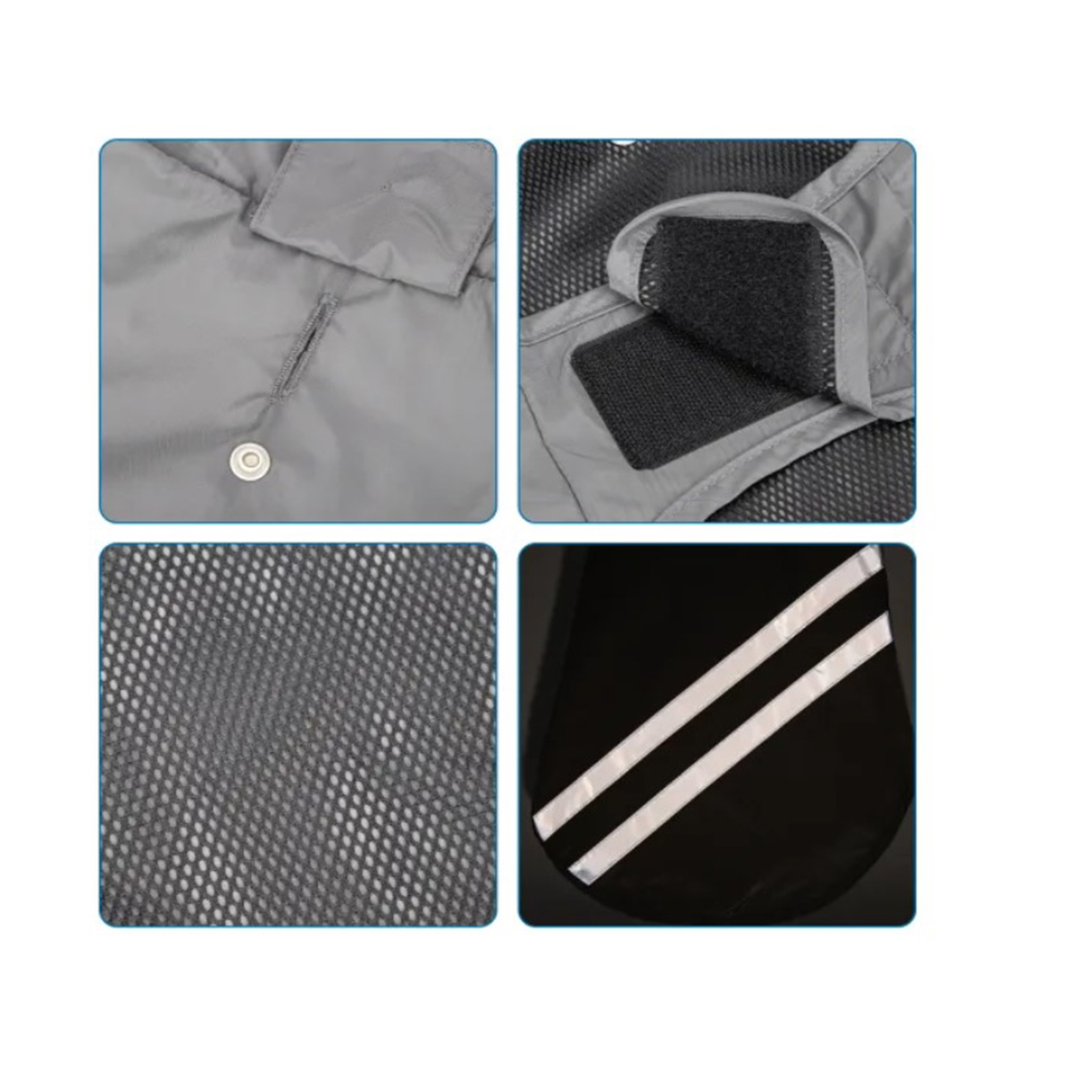 Impermeable Para Perro/Gato Con Capucha Gris XXL 182640. DM 