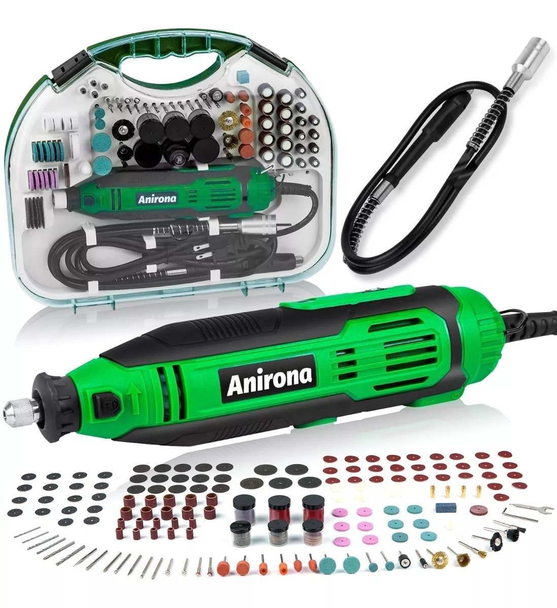 Mini Taladro Mototool Anirona Con 211 Piezas 135w Potencia 135 W.