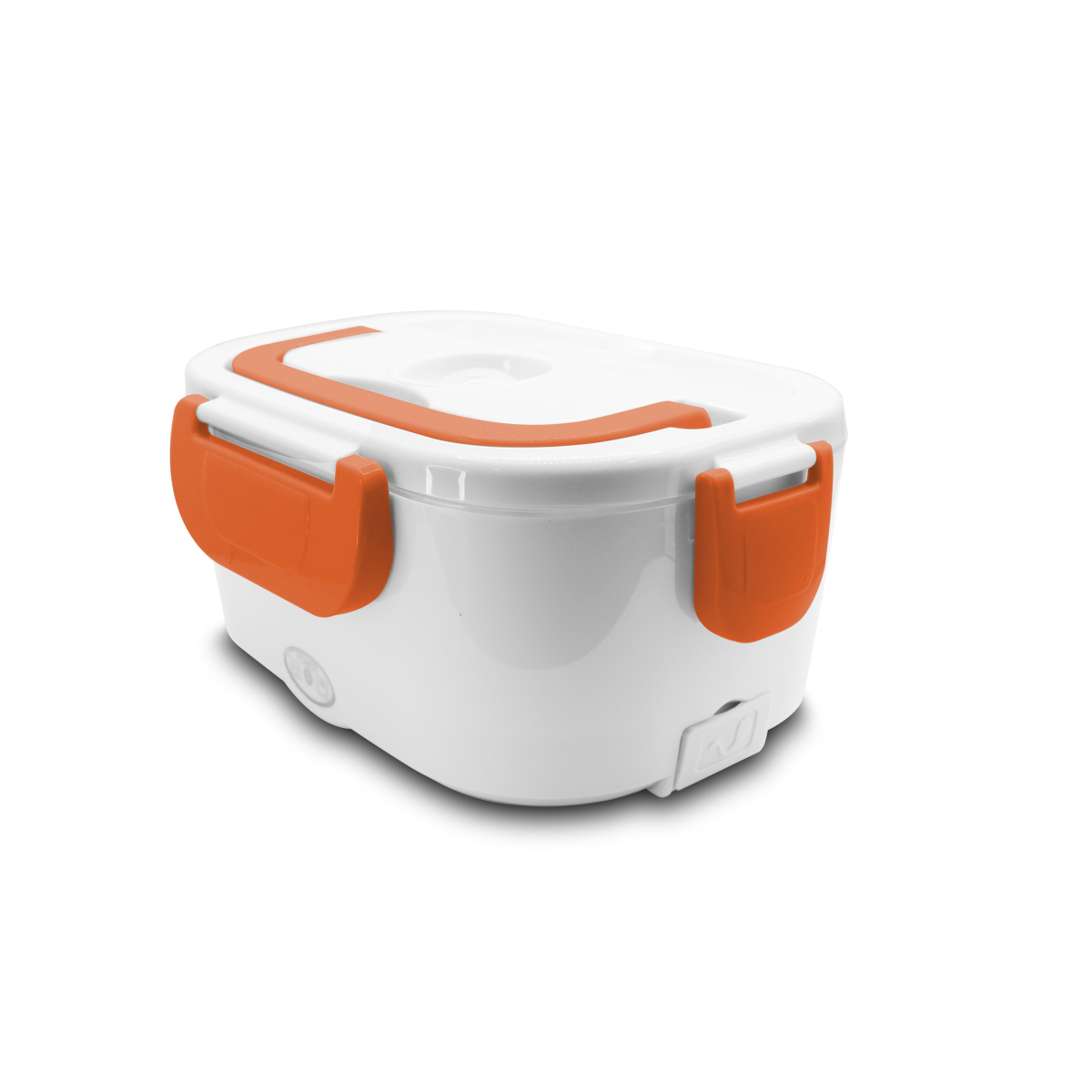 Lonchera Electrica Naranja Calentador De Alimentos Con Cuchara Y 2 Compartimientos  .