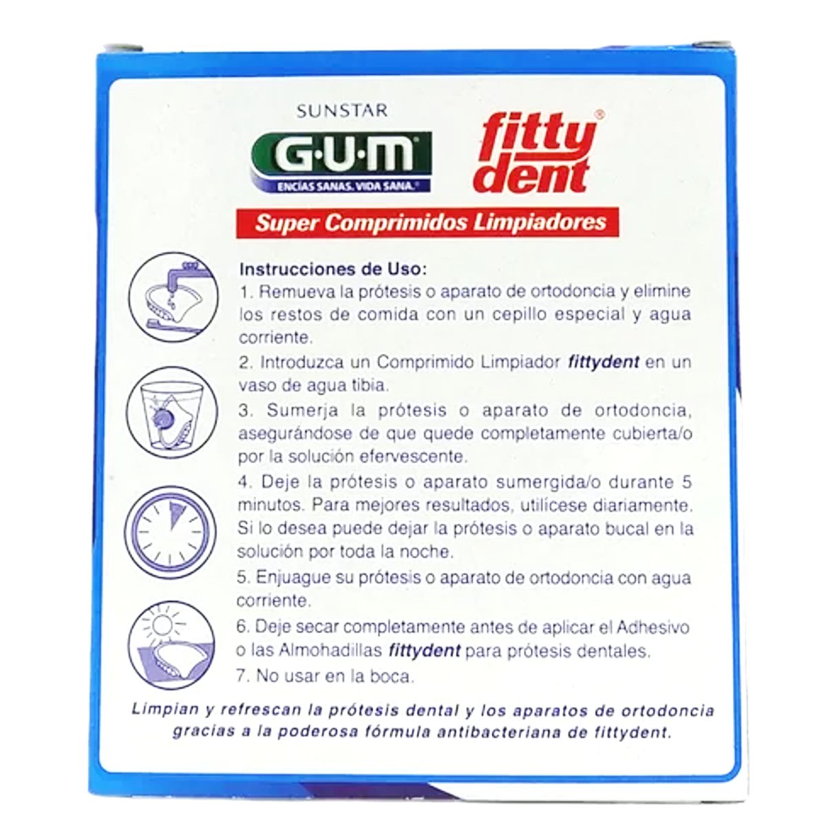 Fittydent Tabletas Limpiadoras Para Prótesis C/20 Gum.