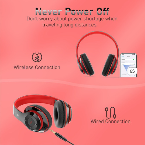 Audifonos Bluetooth Diadema Inalámbrico Y Con Cable Com Mic