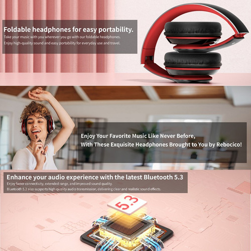 Audifonos Bluetooth Diadema Inalámbrico Y Con Cable Com Mic