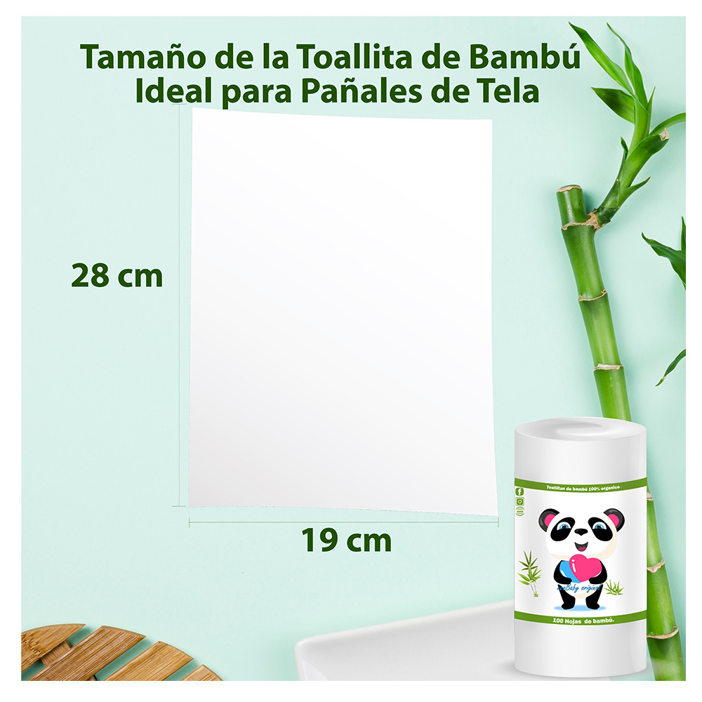 Pañales de tela ecologicos para bebes con Rollo de bambú ecobaby orginal.
