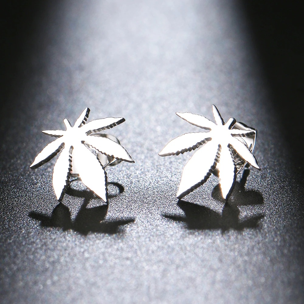 Aretes Pendientes Planta Medicinal Weed Moda Fiesta Regalo
