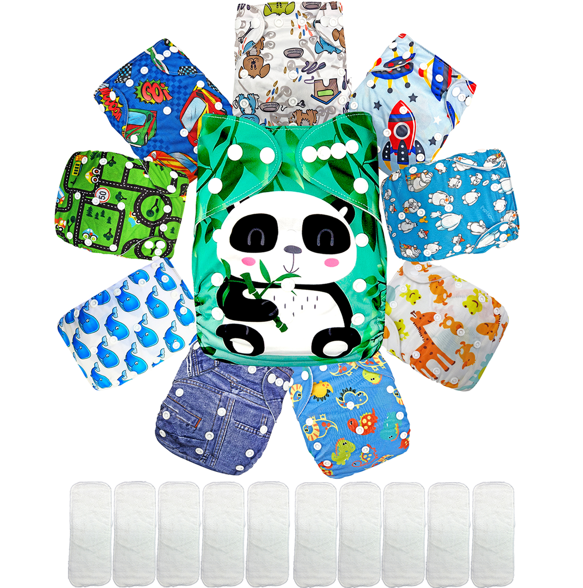 Pañal ecológico de tela Reutilizable para bebés con insertos Ecobaby Original 