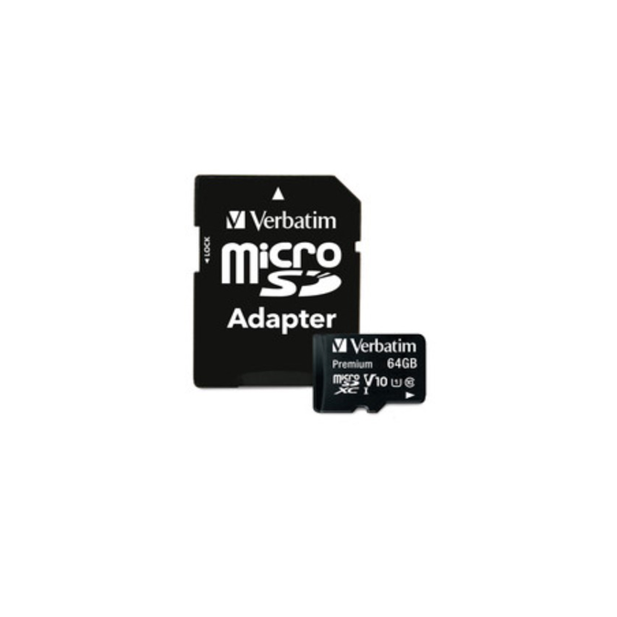 Tarjeta de Memoria 64Gb MICRO SDHC Clase 10 c/adaptador Verbatim 44084.