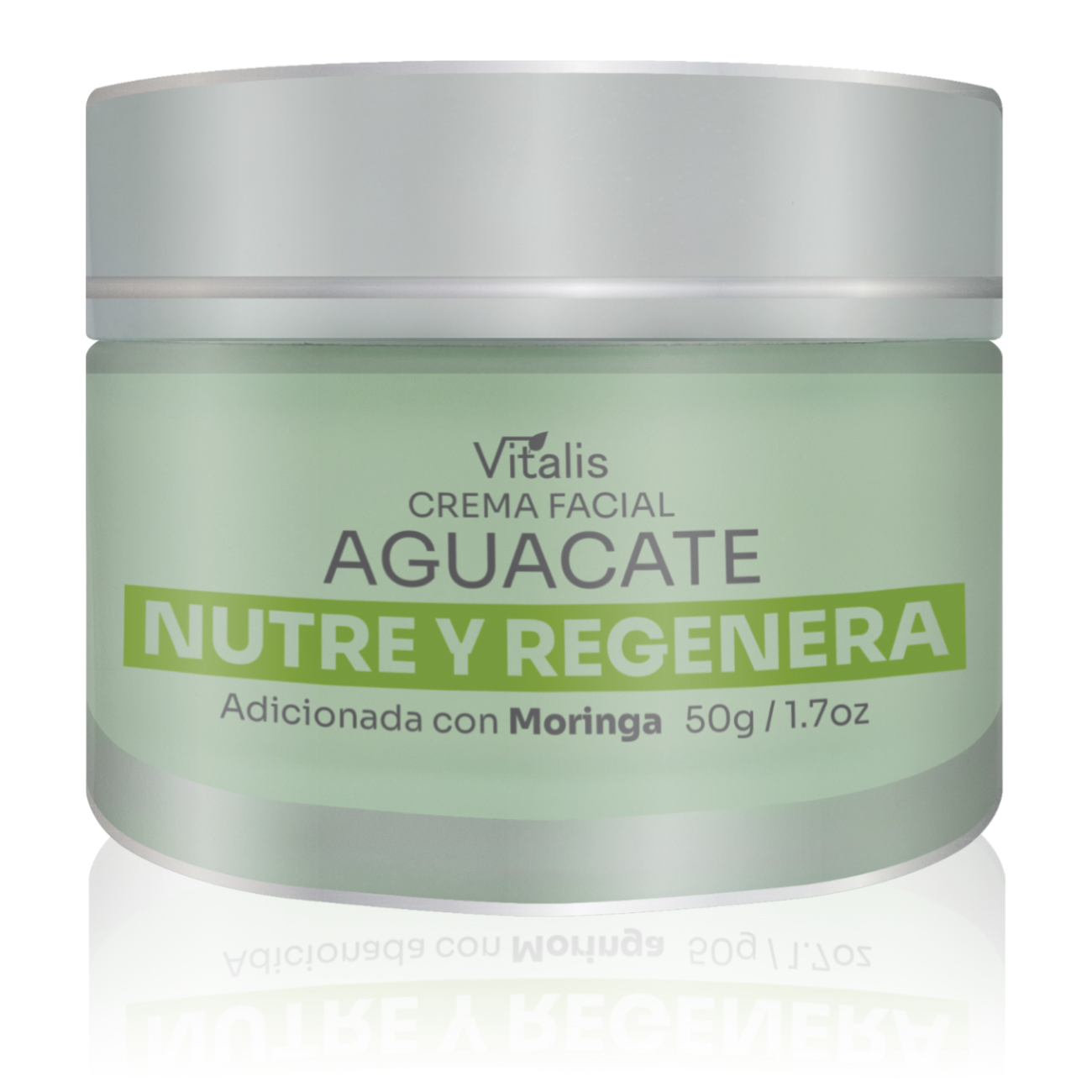 Crema Facial Aguacate y Moringa Hidratación y Antioxidantes Vitalis