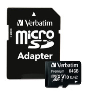 Tarjeta de Memoria 64Gb MICRO SDHC Clase 10 c/adaptador Value Life Verbatim 71272.