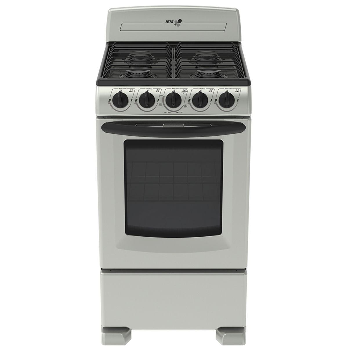 Estufa IEM EI5020BAPS1 20" 4 Quemadores Silver ORTY ENTREGA SÓLO VÁLIDA EN LA CIUDAD DE MÉXICO Y ZONA METROPOLITANA.
