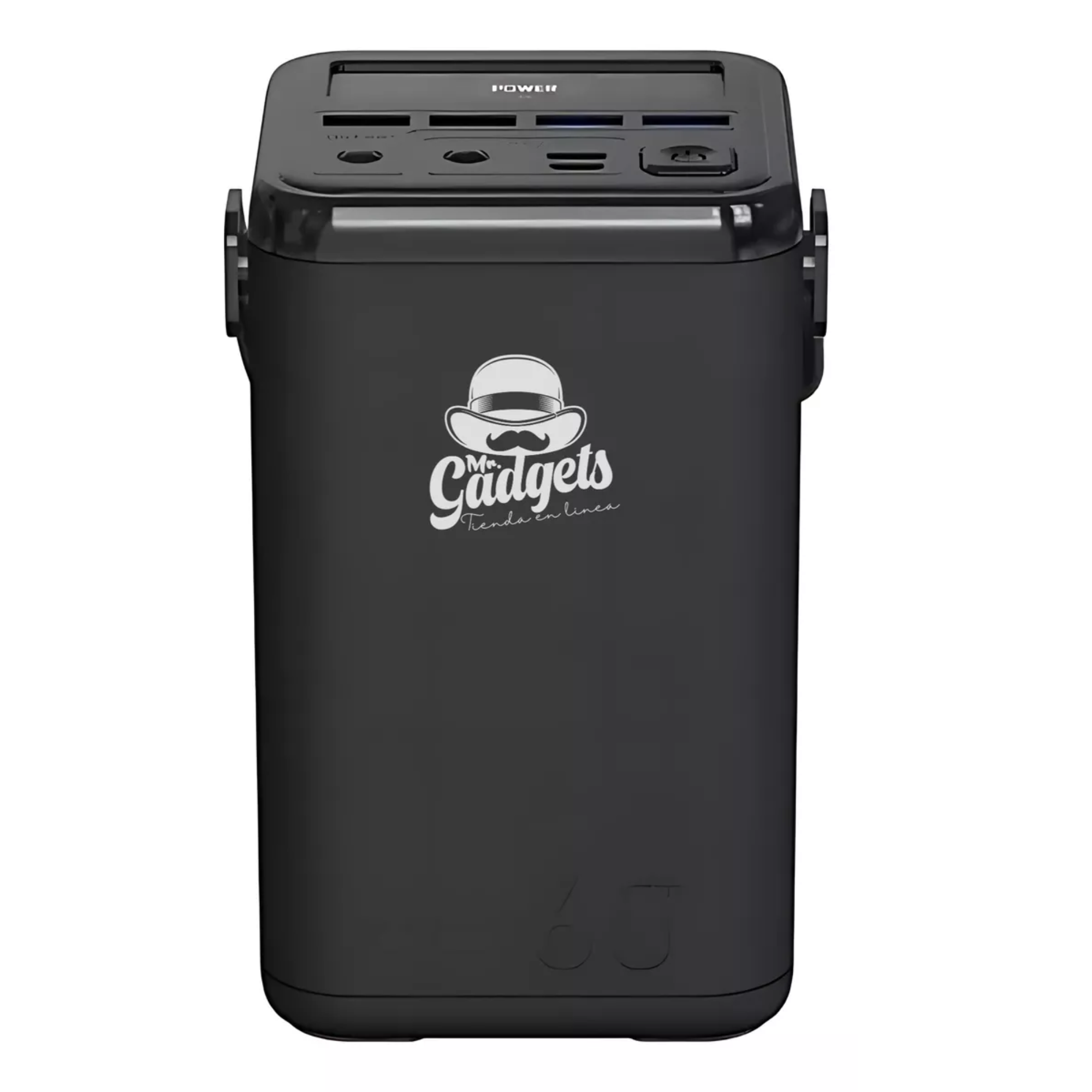 Set Power Bank 60,000 Mah Bateria Portatil + Panel Solar 60w Carga Sostenible, Panel de Luz Solar, Cargador Externo Color Negro