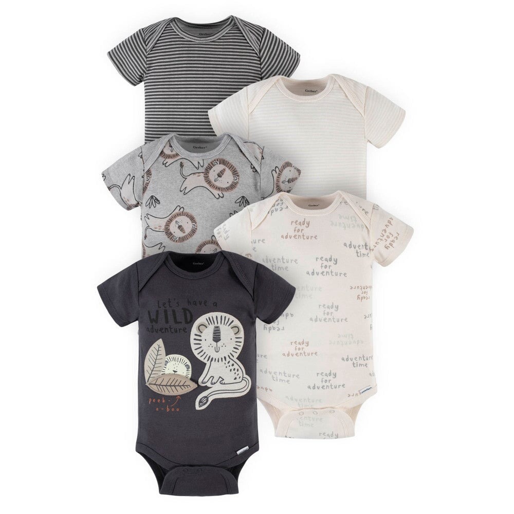 Gerber Premium Set 5 Pañalero Leon Aventura Salvaje Bebe