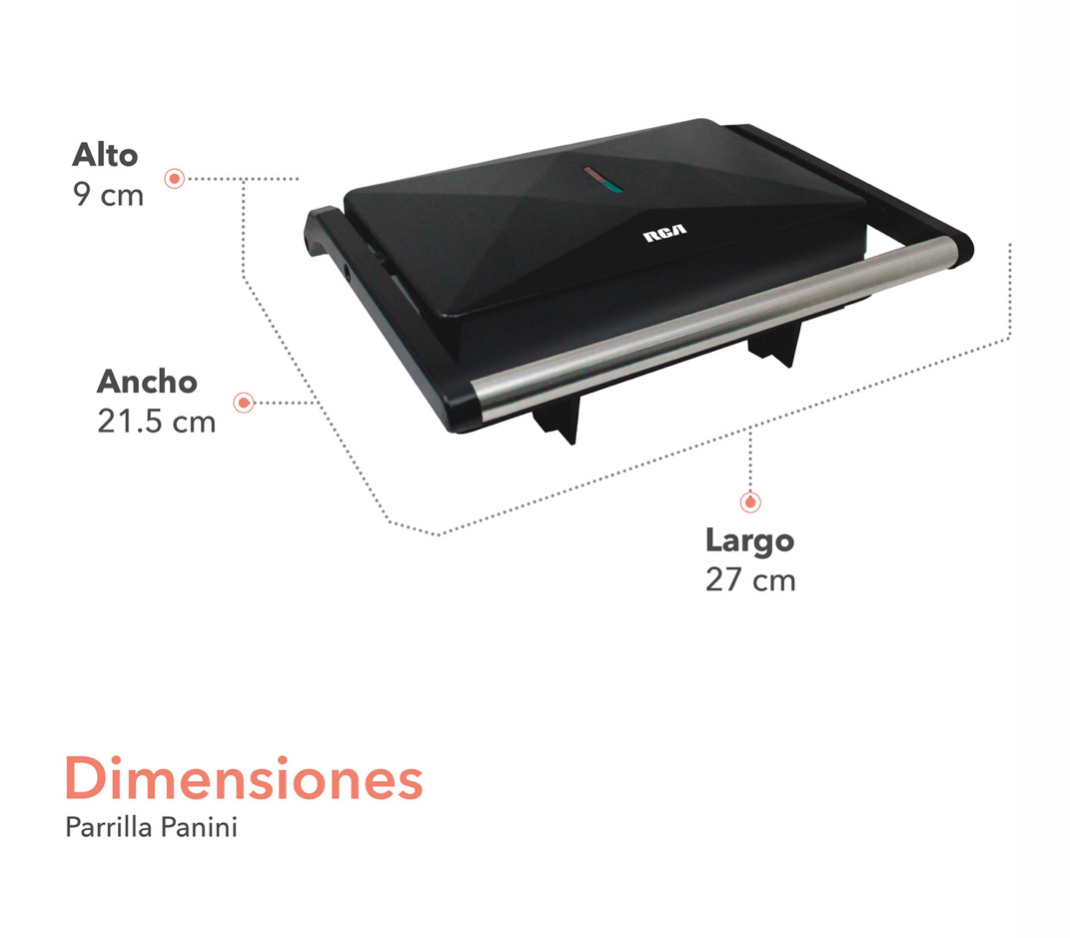 Rca Parrilla Panini Placas Antiadherentes Rc-122g.